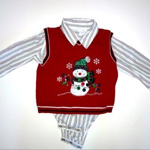 Snowman Sweater and Matching Onesie